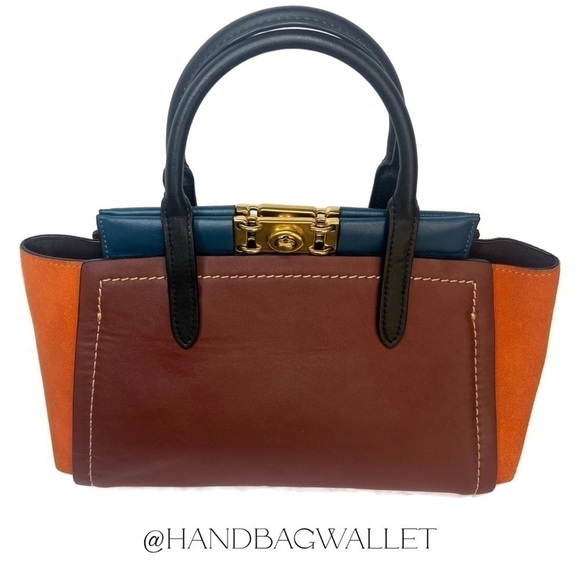 Coach Troupe Carryall in Colorblock F78545 Bag - Tan And Wallet Set - Picture 8 of 16